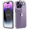thumbnail image 1 of Ultra Clear Case for iPhone 14 Pro Max, [Military-Grade Protective] with Screen Protector + Camera Protector, [Non-Yellowing] Slim Shockproof Women Cute Bumper Cover 6.7" 2022 (Transparent), 1 of 14