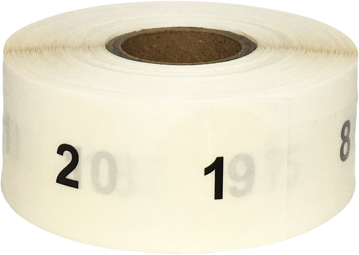 Ultra Clear Consecutive Number Stickers 1 - 1000 | 1" Inch Round ...