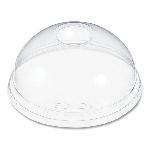Ultra Clear Dome Cold Cup Lids, Fits 16 Oz To 24 Oz Cups, Pet, Clear, 100/pack | Bundle of 5 Packs