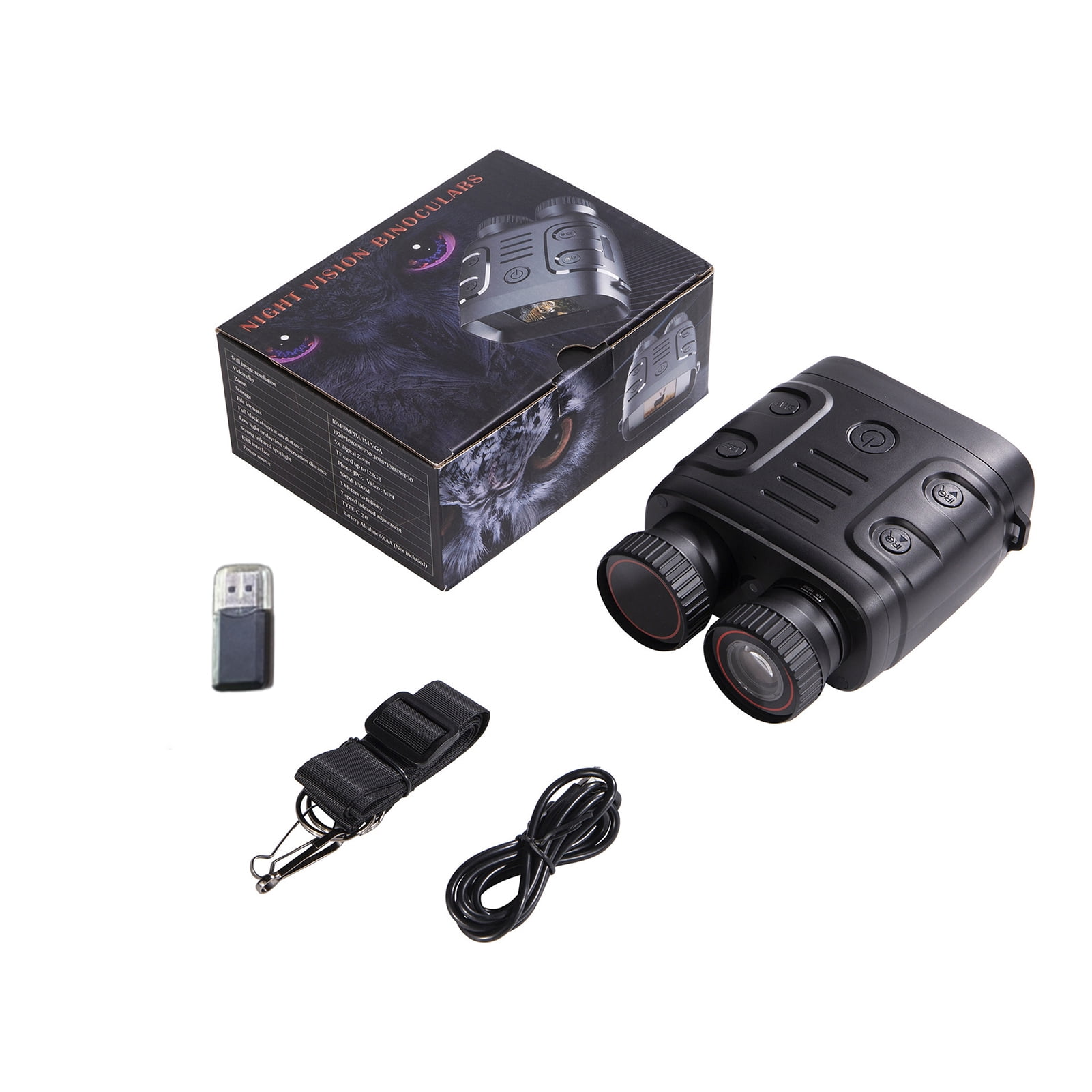 Ultra-Clear Large Screen Day Night Vision Binoculars with HD Infrared Night Vision for Photography and Recording 2000mAh Rechargeable Battery Perfect for Observation and Outdoor Adventures