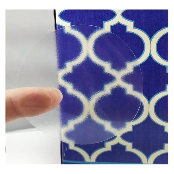 Ultra Clear Wafer Seals for Mailing Packaging 2.5 Inch Round Circle Dots 500 Adhesive Stickers