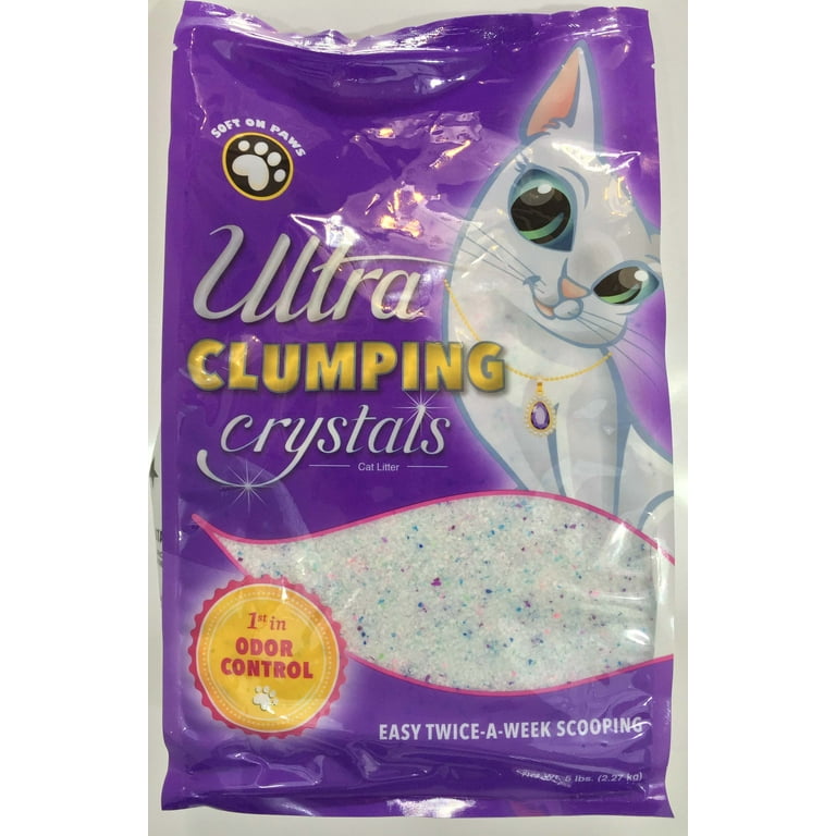 Ultra Clumping Odor Control Kitty Litter Low Dust Crystal 5 lb Bag Walmart