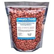 Ultra-Color Enhancing 1/2 Small Sinking Wafers with Color Enhancing Astaxanthin for Plecos, Shrimp, Snails, Crayfish, Crabs, Bottom Fish, All Herbivorous and Omnivorous Tropical Fish... 3-lb Bag