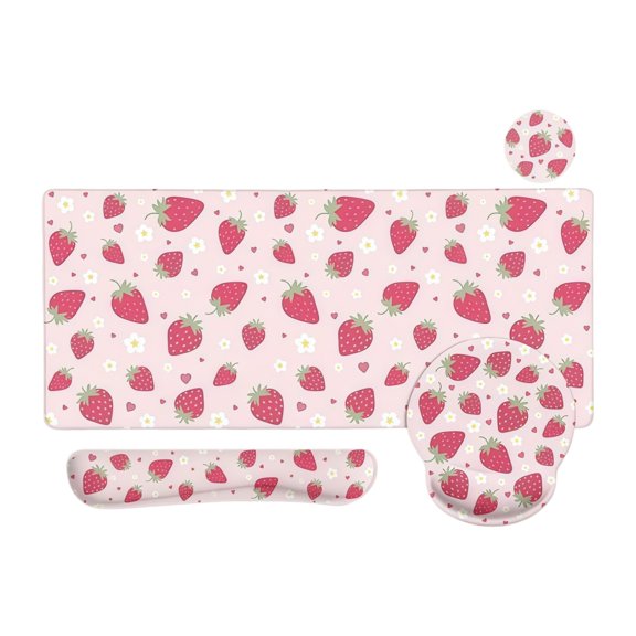 Ultra Comfortable Rubber Base Gaming Mouse Pad for Work and Play Smooth Surface for Laptop Desktop Computer Pink