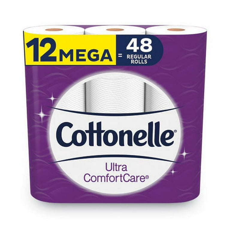 Ultra ComfortCare Toilet Paper, Soft Tissue, Mega Rolls, Septic Safe, 2 Ply, White, 284 Sheets/Roll, 12 Rolls/Pack Ultra ComfortCare Toilet Paper, Soft Tissue, Mega Rolls, Septic Safe, 2 Ply, White, 284 Sheets/Roll, 12 Rolls/Pack