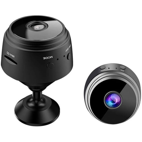 Ultra Compact 1080P WiFi Security Camera 2.4GHz Wireless Nanny Cam for Home, Pet & Baby Monitoring with Night Vision, Motion Detection, 128GB SD Support & Remote Viewing (1)