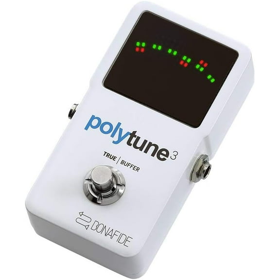 Ultra-Compact Polyphonic Tuner with Chromatic and Strobe Modes & Built-In Buffer