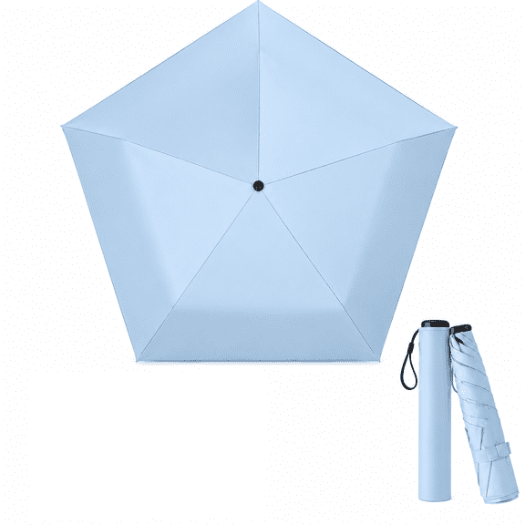 Ultra Compact Travel Umbrella, UPF 50+ UV Protection SunRain Umbrella, Lightweight Mini Pocket Umbrella for Handbag Backpack, Portable Parasol for Outdoor Daily Use