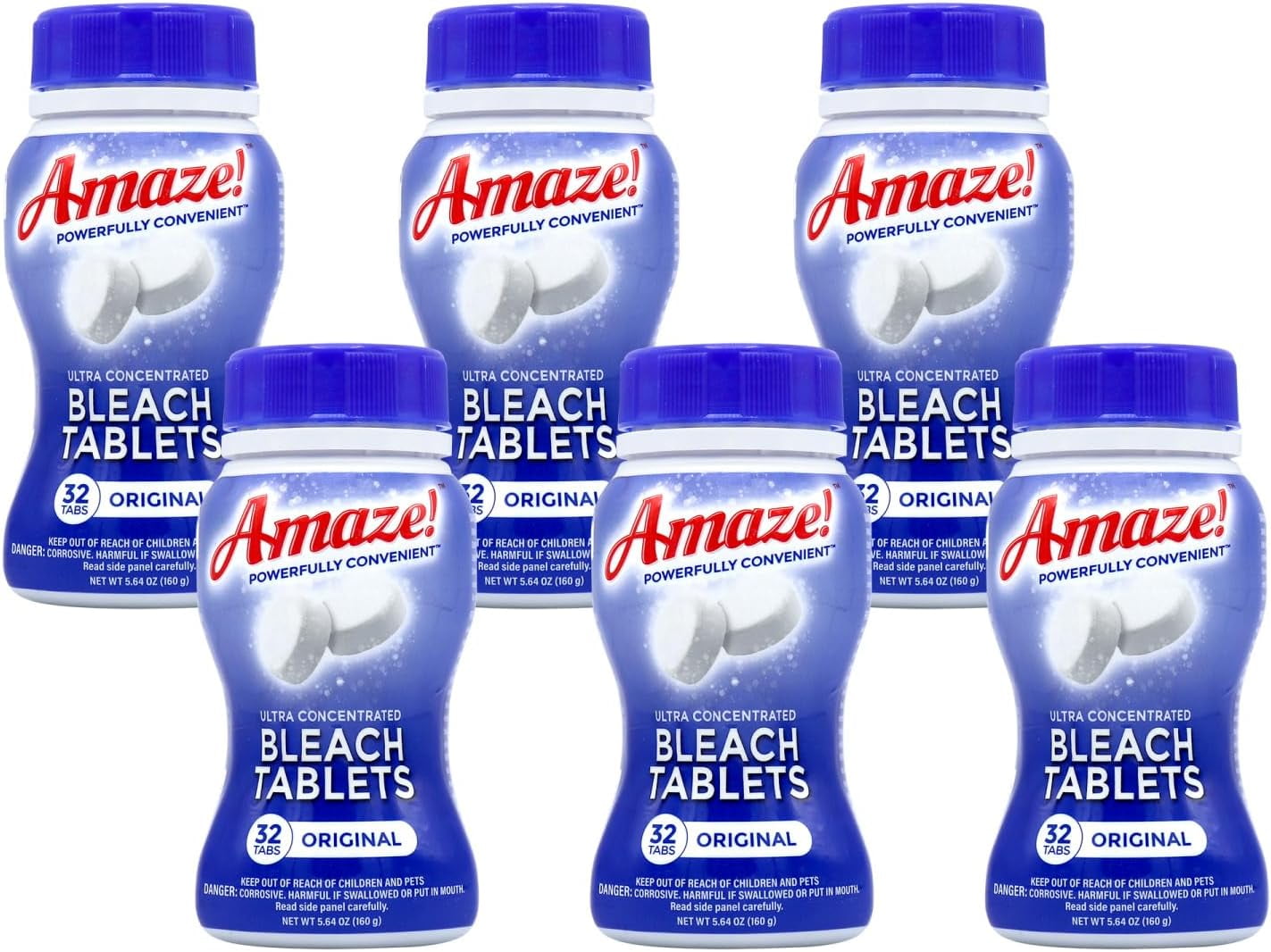 Ultra Concentrated Bleach Tablets [6 bottles] Original Scent for