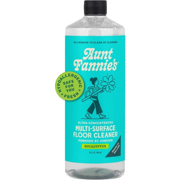Ultra Concentrated Floor Cleaner Vinegar Wash, Multi-Surface Solution For Mopping, Makes 16 Gallons, Eucalyptus Scent, 32 oz. (Pack of 1)