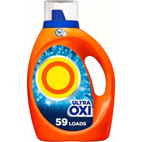 Ultra-Concentrated Liquid Laundry Detergent with Advanced Stain Fighting Formula, Extra Oxi Power, 59 Loads, 84 fl oz, Deep Cleaning Solution