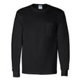 thumbnail image 1 of Ultra Cotton Long Sleeve Pocket T-Shirt, 4XL, Black, 1 of 3