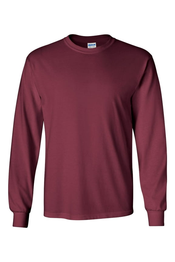Ultra Cotton Long Sleeve T-Shirt, 2XL, Maroon