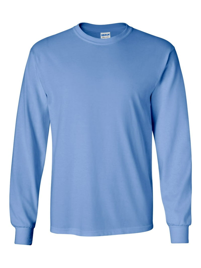 Gildan Men's Ultra Cotton Long Sleeve T-Shirt 2-Pack - X-Large, Red & Carolina Blue