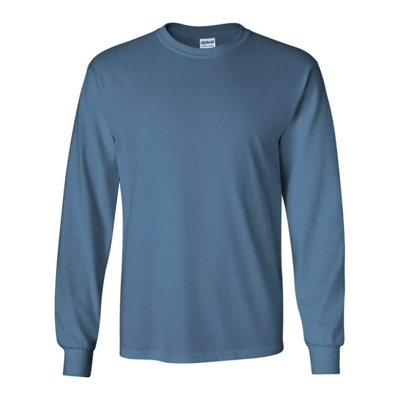 Ultra Cotton Long Sleeve T-Shirt, L, Indigo Blue