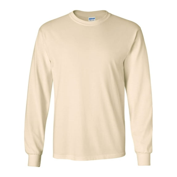 Ultra Cotton Long Sleeve T-Shirt, L, Natural