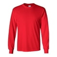 thumbnail image 1 of Ultra Cotton Long Sleeve T-Shirt, M, Red, 1 of 3