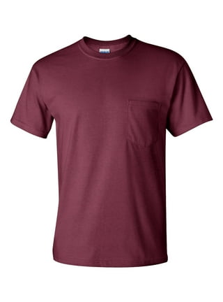 Maroon T Shirt Pocket