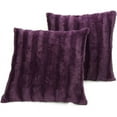 thumbnail image 1 of Ultra Cozy Faux Fur Microplush Decorative Reversible Throw Pillows - 2 Pack, 1 of 28