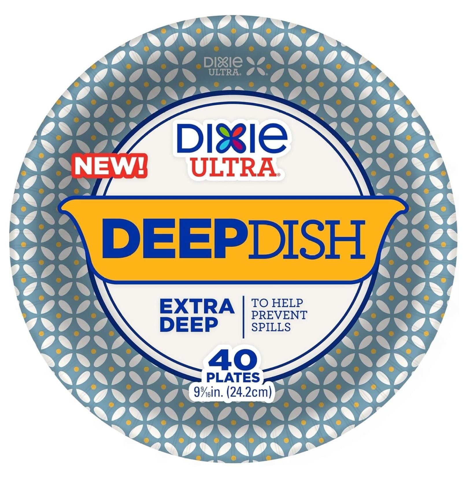 Ultra Deep Dish Paper Plates 9 9/16 Inches, 40ct / Pack, 4 Packs