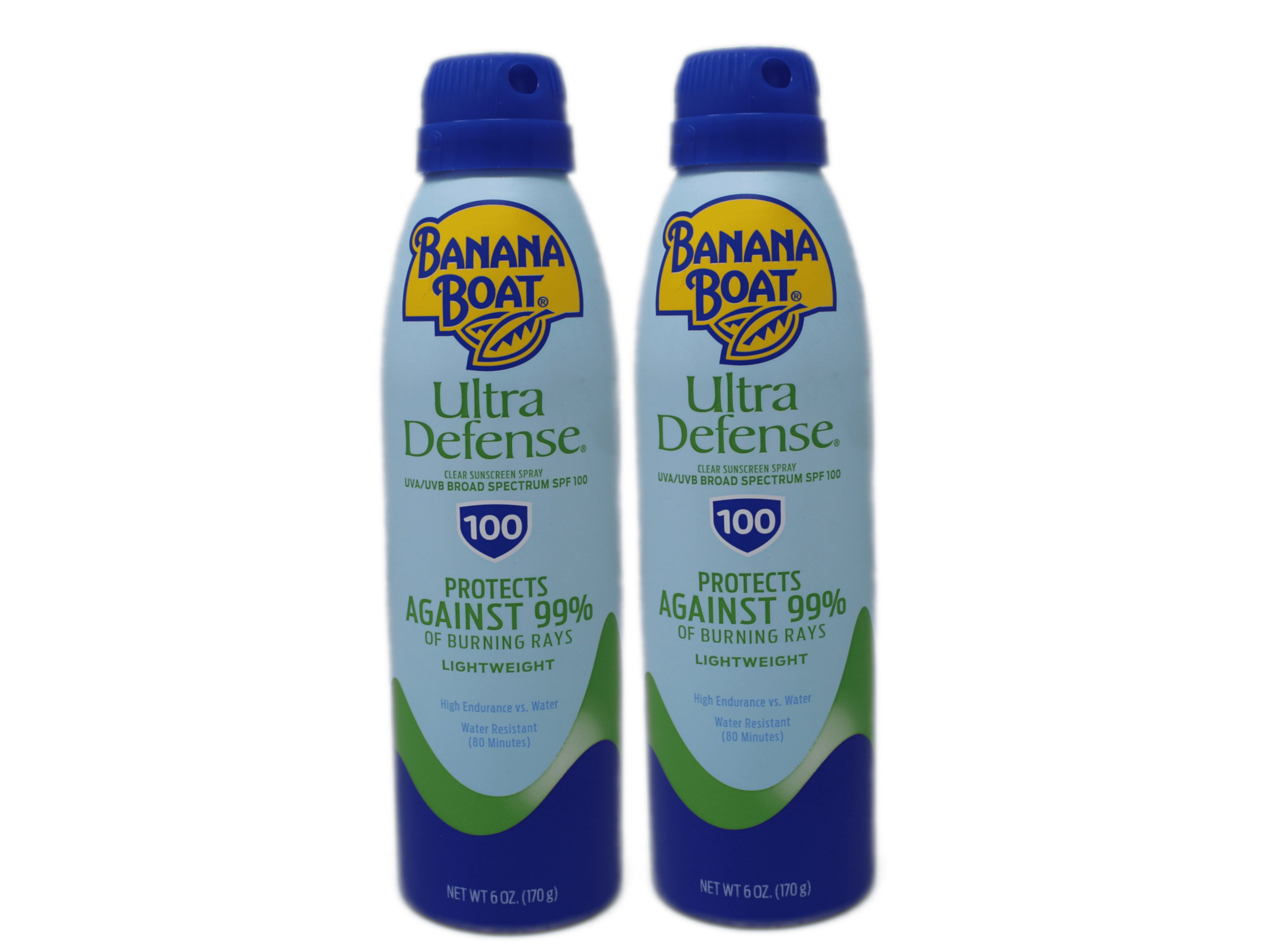 Ultra Defense Sunscreen Spray, Broad Spectrum SPF 100, Max Skin Protect, Water Resistant, Sweat Resistant, Sun & Environmental Aggressor Protection, Non Comedogenic, Pack of 2, 6 Fl OZ Per Pack