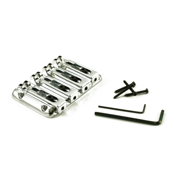 Ultra Deluxe 4-String Bass Bridge, #BBDLXC - CHROME