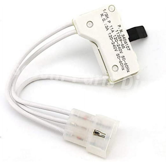 Ultra Durable 3406107 Dryer Door Switch Replacement part for Whirlpool & Kenmore Dryer - Replaces 3405100, 3405101, 3406100, 3406101, 3406109 (3406107)