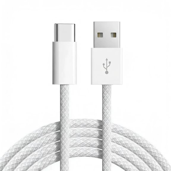 Ultra Durable USB-A to USB-C Fast Charging Cable 3.28FT Nylon Braided Data Sync Charger Cord with Smart Chip