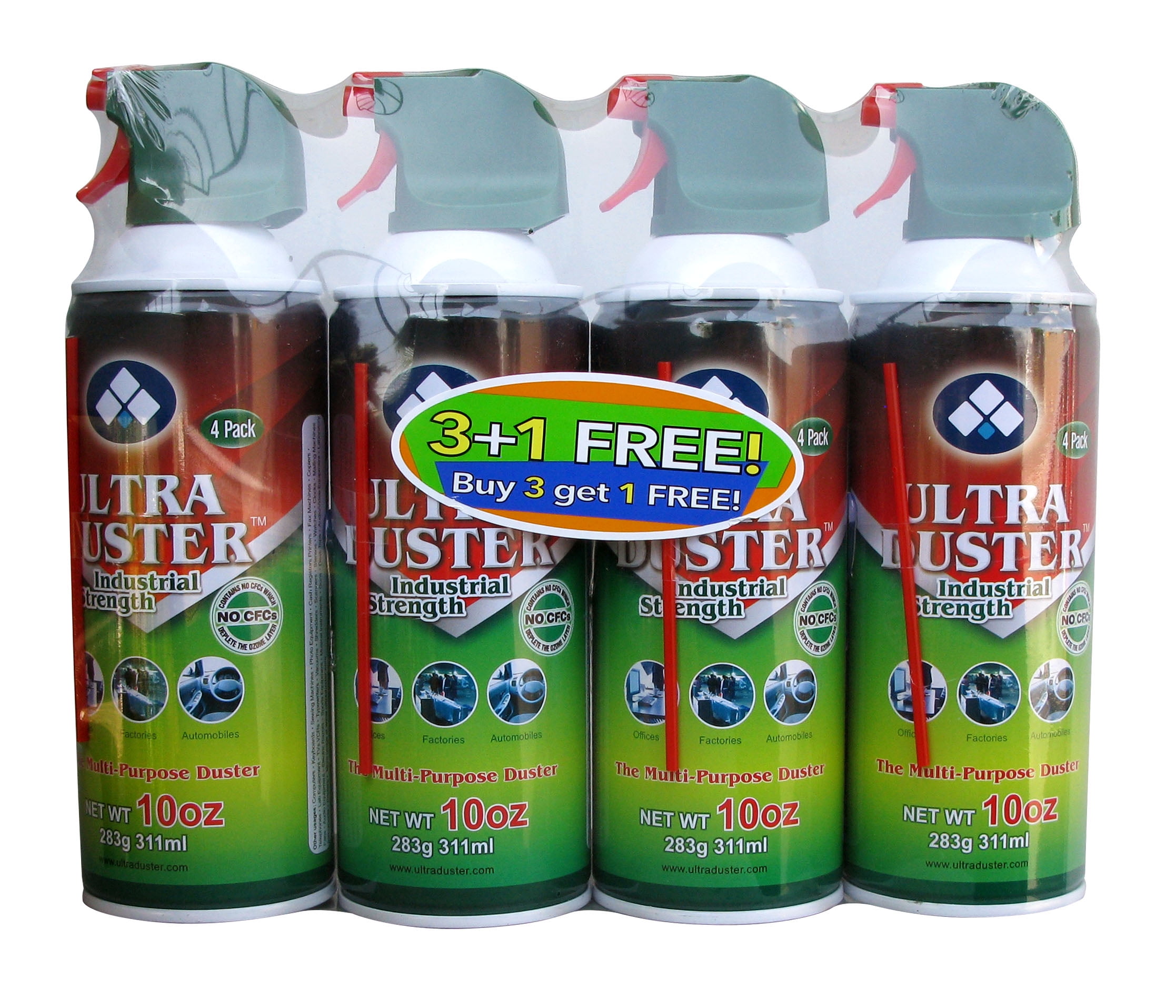 Ultra Duster Aerosol With Trigger, 4pack