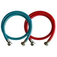 thumbnail image 1 of Ultra Dynamic Products Braided Stainless Steel Washer Machine Hose 3/8 in. D X 6 ft. L, 1 of 2