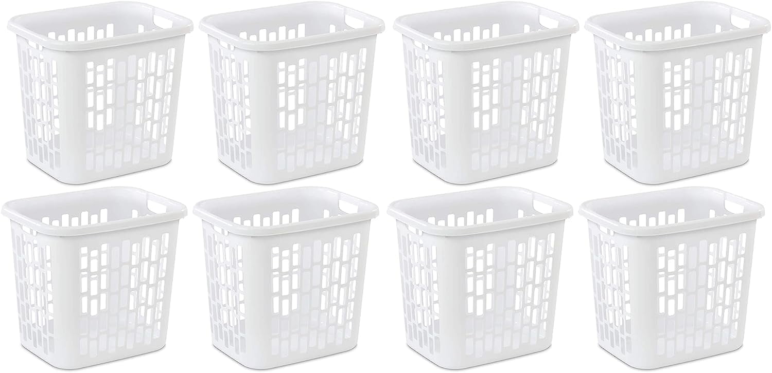 Ultra Easy Carry Plastic Clothes Laundry Basket Hamper With Integrated Handles And Ventilation 0523