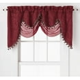 Ultra Elegant Clipped Jacquard Fringed Window Valance With an