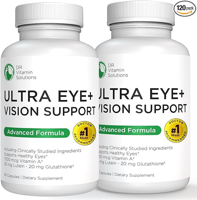 Ultra Eye & Vision Support Eye Vitamins Lutein, Zinc, Taurine Bilberry