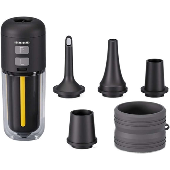 Ultra-Fast Air Pump for Inflatables, 430L/min Electric Air Mattress Pump with 2000mAh Battery & Camping Light, 5 Nozzles for Pool Floats、Vacuum Bags、Air Mattress.