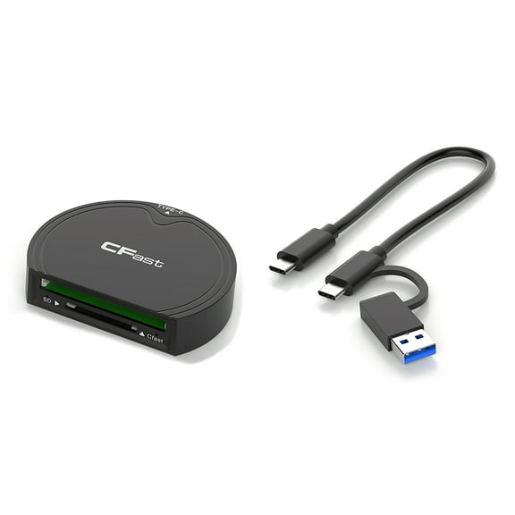 Ultra-Fast USB3.2 Gen2 Card Reader 10Gbps, Enables Simultaneous Read of Two Cards for Multimedia Professionals