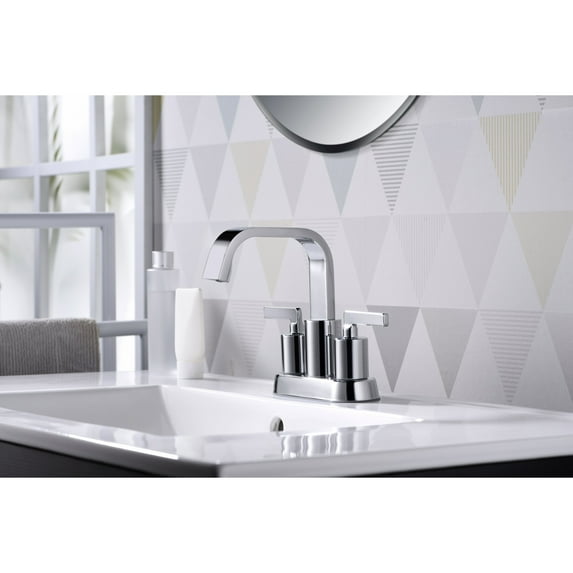 Ultra Faucets Ardua Collection Two-Handle 4" Centerset Lavatory Faucet Chrome Polished UF46810 Chrome Finish