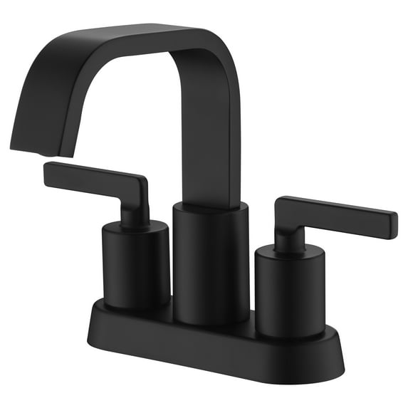 Ultra Faucets Ardua Collection Two-Handle 4" Centerset Lavatory Faucet Matte Black UF46817 Matte