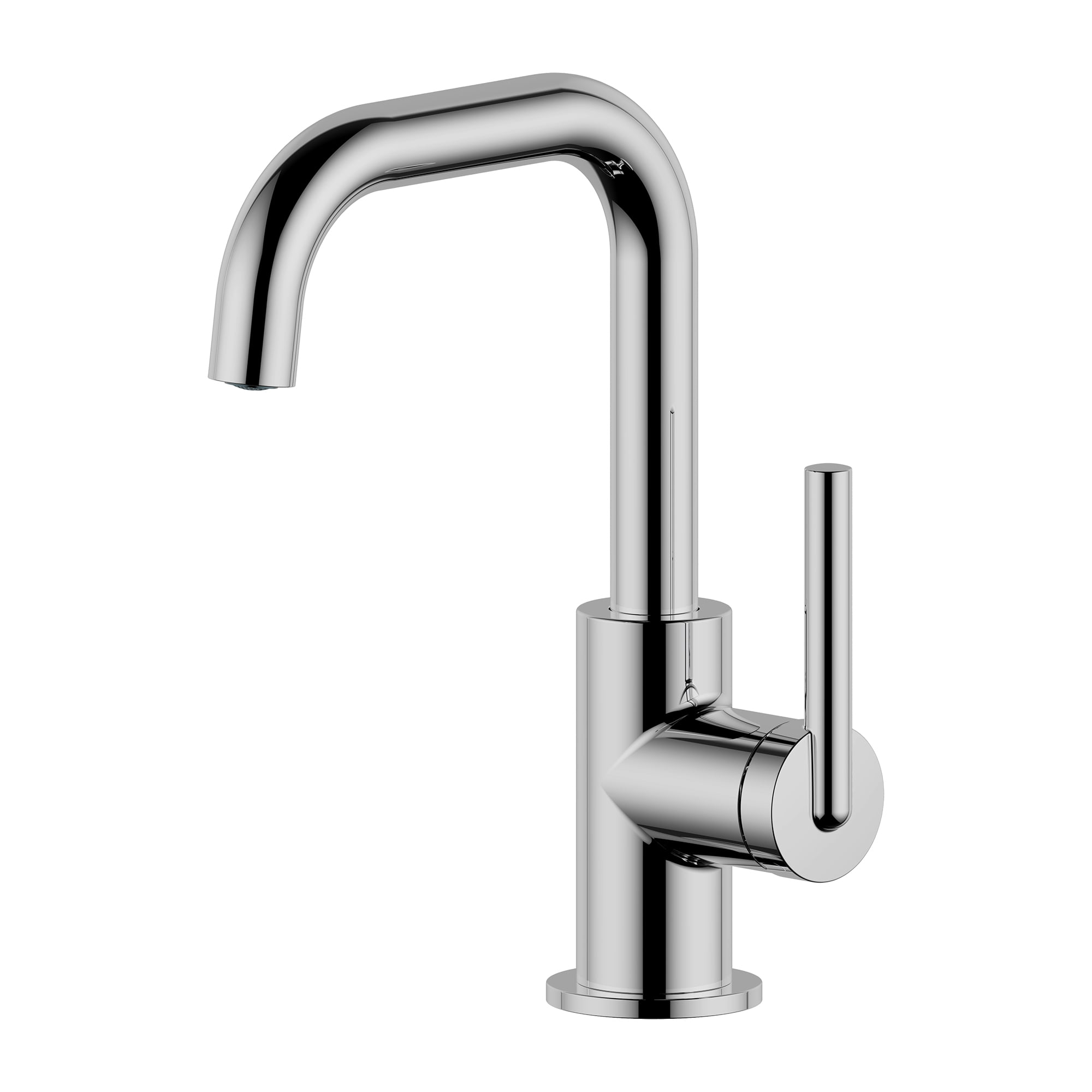 Kree Chrome Single-Handle Bathroom Faucet with Drain Assembly