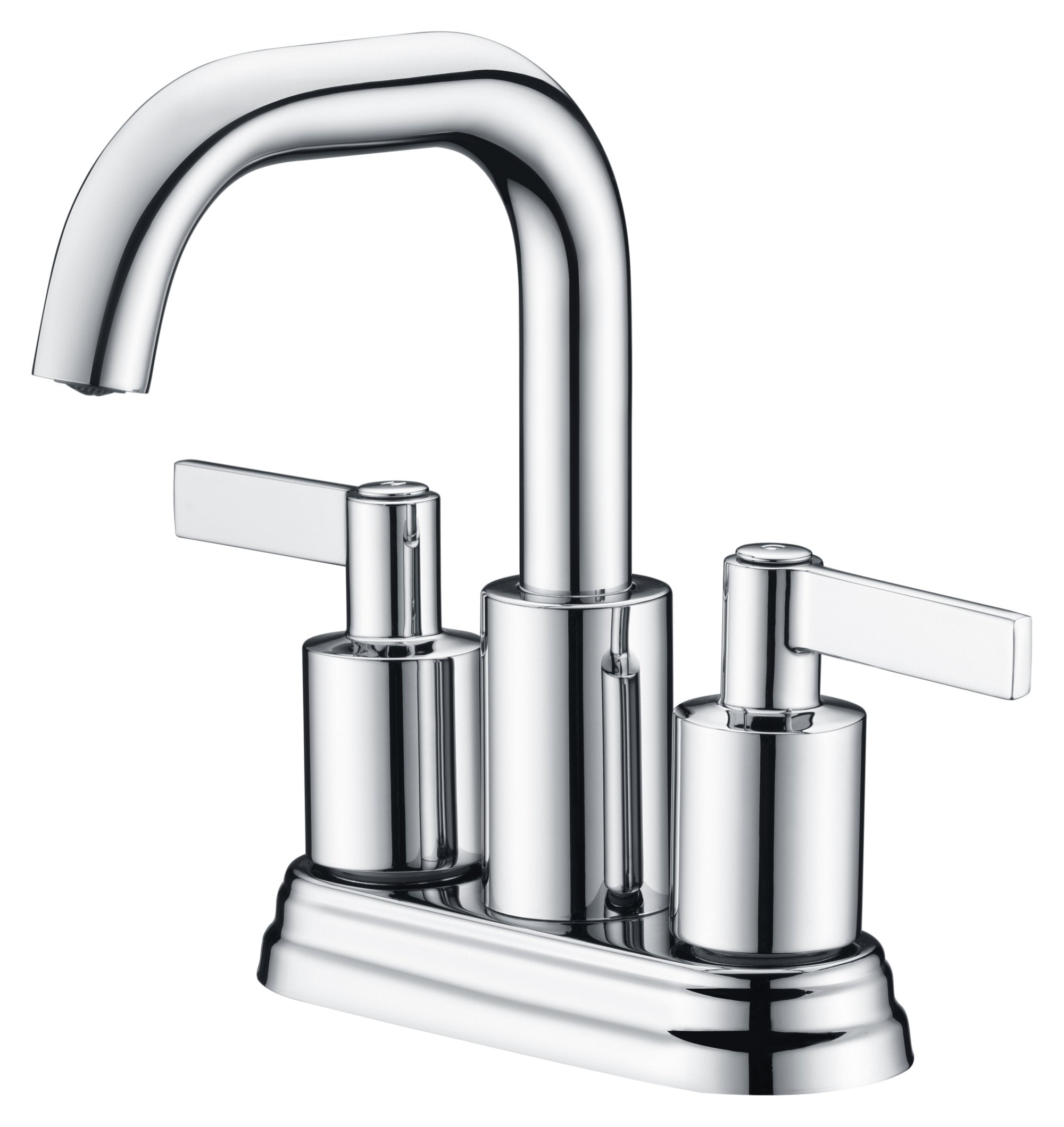 Polished Chrome 2-Handle Centerset Bathroom Faucet with Drain Assembly