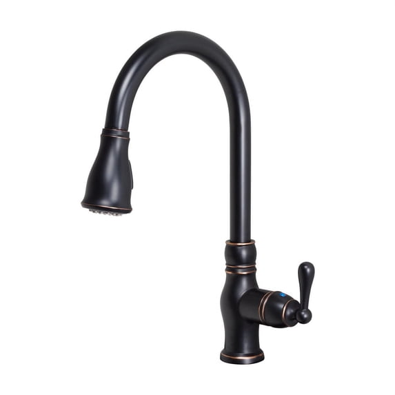 Ultra Faucets Prime Single-Handle Pull-Down Kitchen Faucet, Oil-Rubbed Bronze - UF14105
