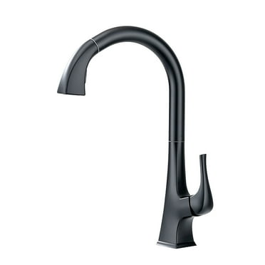 Ultra Faucets  Quest Collection Single-Handle Kitchen Faucet With Pull-Down Spray Matte Black UF14007 Matte