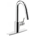 thumbnail image 1 of Ultra Faucets UF14900 Polished Chrome Euro Collection Single-Handle Kitchen Faucet With Pull-Down Spray, 1 of 4