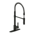 thumbnail image 1 of Ultra Faucets UF17407 Matte Black Euro Collection Single-Handle Spring Spout Kitchen Faucet, 1 of 4
