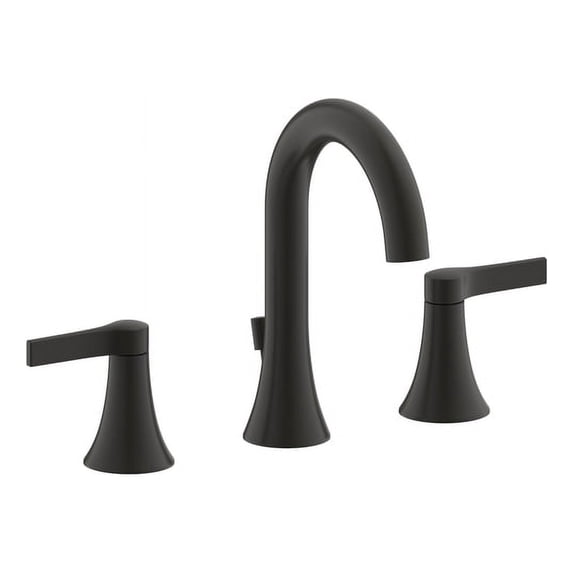 Ultra Faucets UF56607 Matte Black Nita Collection Two-Handle Widespread Lavatory Faucet