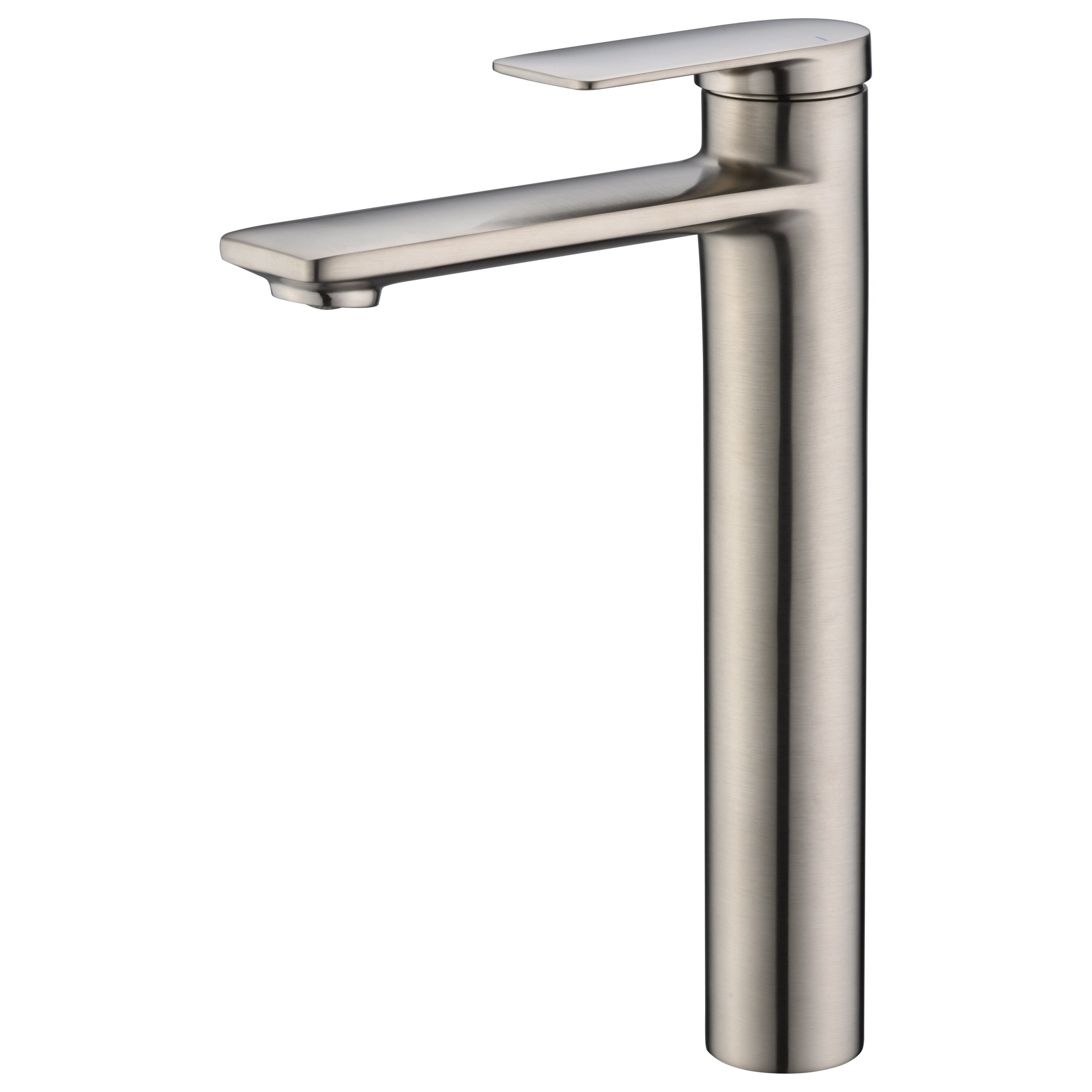 Brushed Nickel Tall Single-Handle Bathroom Faucet