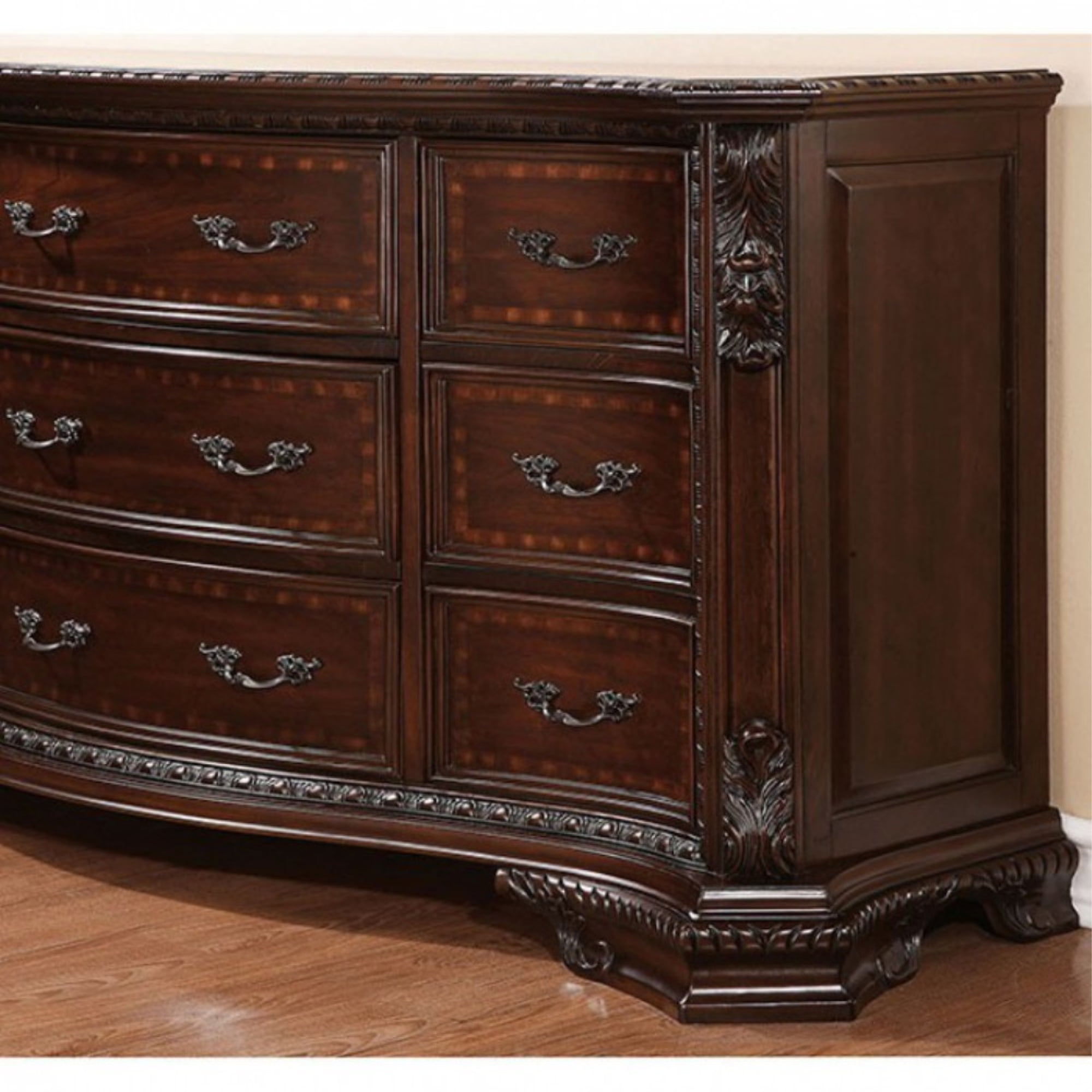 Ultra Fine Designer Wooden Dresser, Dark Walnut Brown - Walmart.com