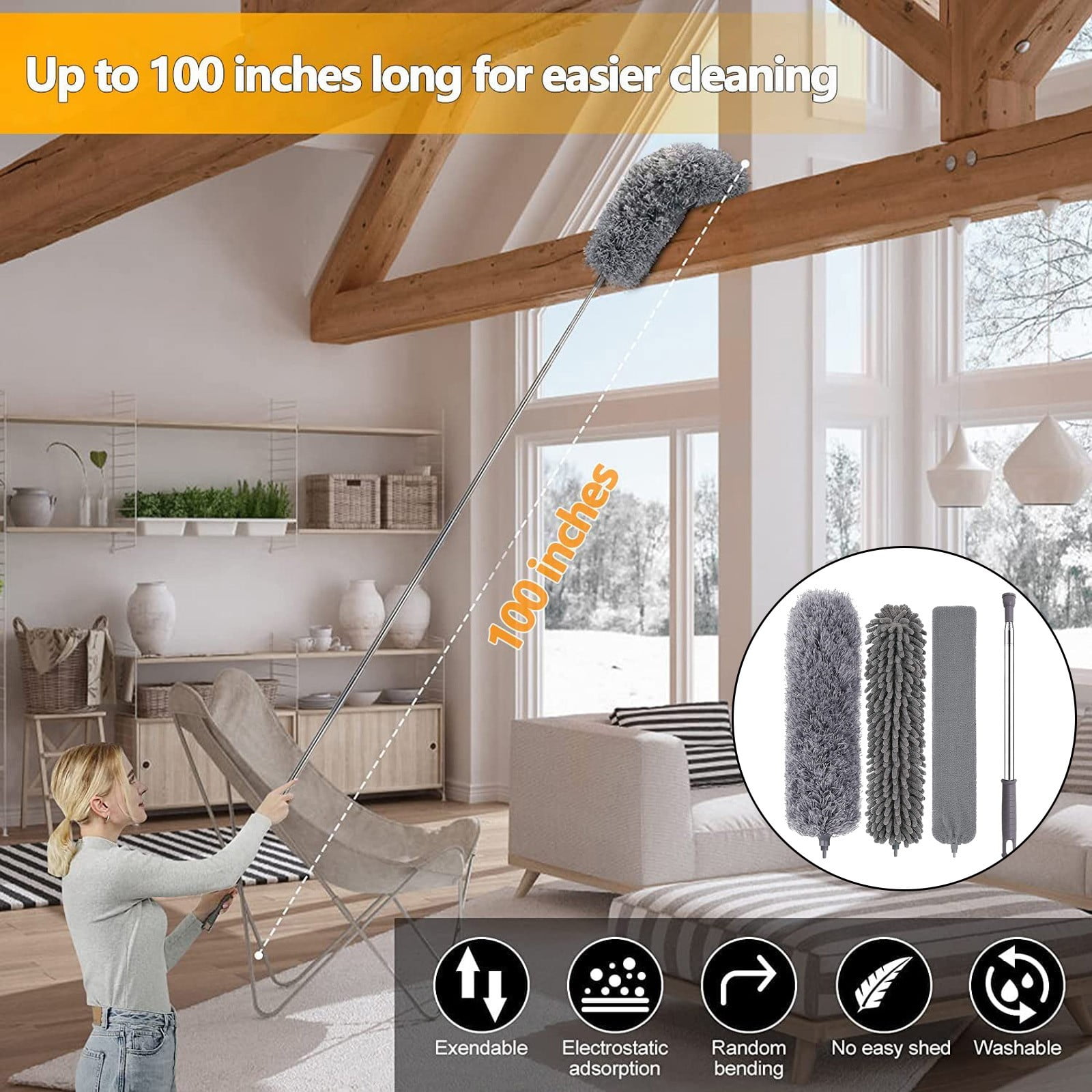 Ultra Fine Fiber Collector For Cleaning Easy To Clean Hang & Store