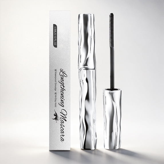 Ultra-Fine Lengthening Waterproof Quick-Dry Mascara, 2026 New Metal Wand Mascaras, Natural 3D and Definition, Curling Volumizing and Natural Length (1PCS)