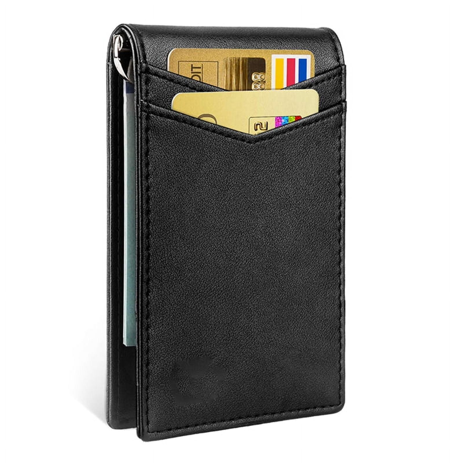 Men's Wallet RFID Blocking Slim Money Clip Credit ID Card Holder