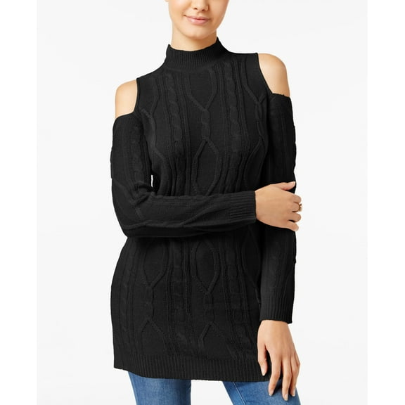 Ultra Flirt By Ikeddi Juniors Cold Shoulder Sweater Black M